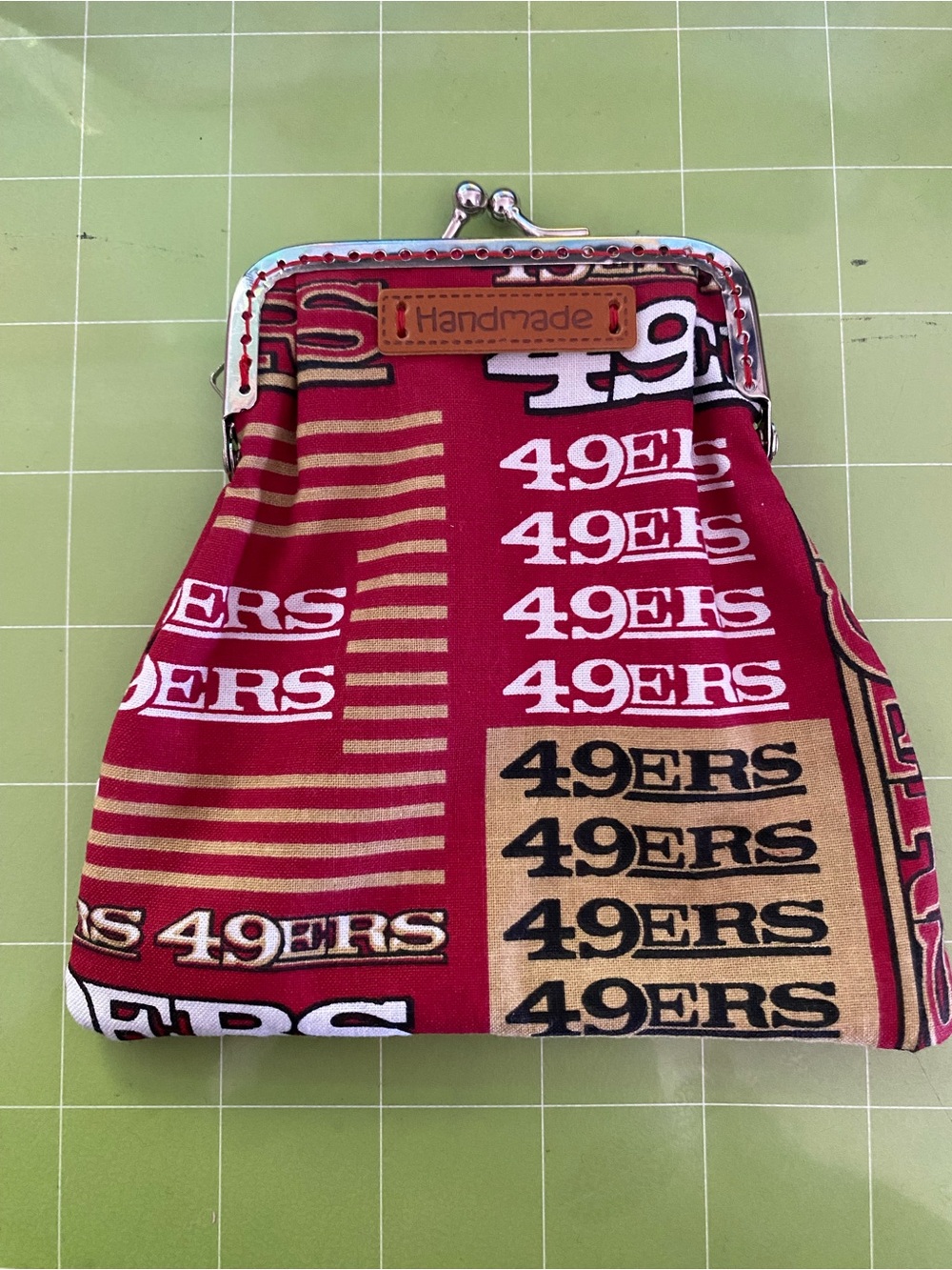Handmade Red 49ers Themed Coin Purse